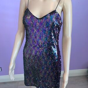 HONEY PUNCH Sexy, Sequin Strappy Mini Dress